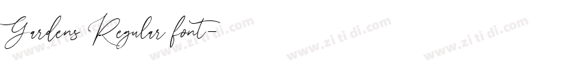Gardens Regular font字体转换
